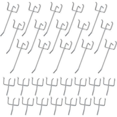 30 Stück Lochwandhaken, Lochwandhaken, Wandhaken für Türen, Wandorganizer für Werkbänke, Gartenregale, 105 (1/5)
