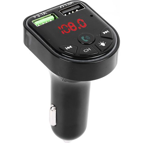 Émetteur Bluetooth intégré, charge rapide, appels mains libres, lecteur MP3 pour voiture (1/5)