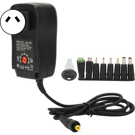 30-W-Universalnetzteil mit USB-Anschluss und einstellbarer Spannung (100–240 V), australischer Stecker (1/5)