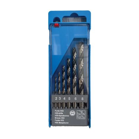 PUNTA TRAPANO HSS RETTIFICATA ASTUCCIO KRINO - MM 2,0/8,0 CF=PZ 6- 1 confezioni