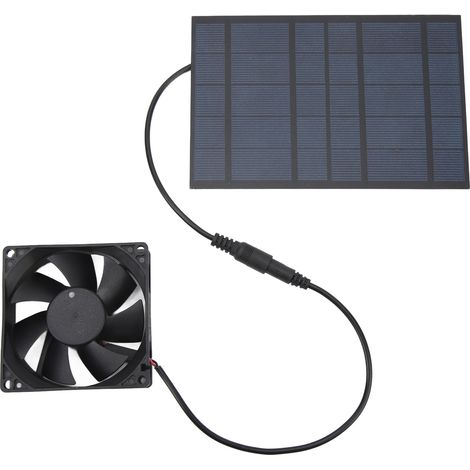 Ventilateur solaire étanche IPX7, réduisant la température et l'humidité, idéal pour poulailler, serre et abri pour animaux. Réduit la température et l'humidité. (1/5)