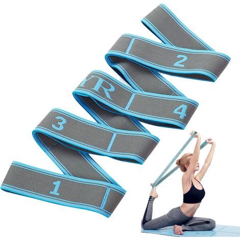 Yoga-Widerstandsband, 9-Schlaufen-Stretchband, elastisches Sportband, elastischer Gürtel für Fitness und Pilates (1/5)