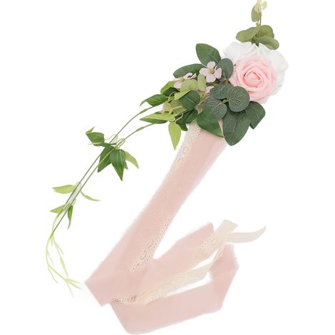 Décoration florale artificielle réaliste et réaliste pour le dossier de chaise de mariage : rose élégante à plusieurs couches, référence 17049 (1/5)