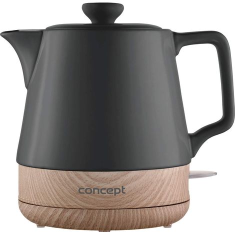 CONCEPT Hausgeräte Bollitore in Ceramica RK0062 1 l, 1200 W, 1 Liter, Antracite (1/5)