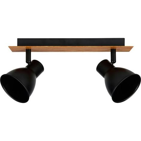 Rampe 2 spots orientables Atelier noir (1/5)