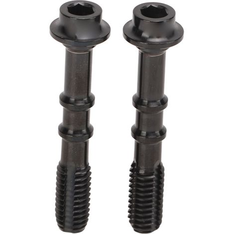 Lot de 2 vis de fixation pour disque de vélo en alliage de titane, corps creux à 5 fils, légères et portables, finition polie, noires. (1/5)
