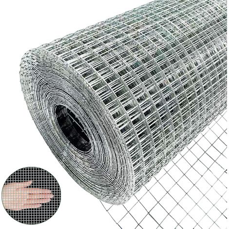 Grille anti-taupe 1m x 10m, fil pour volière 6,3mm x 6,3mm, grillage métallique à mailles fines galvanisé, grille métallique en fil de lapin, fil de poulet, 0,6mm (1/5)