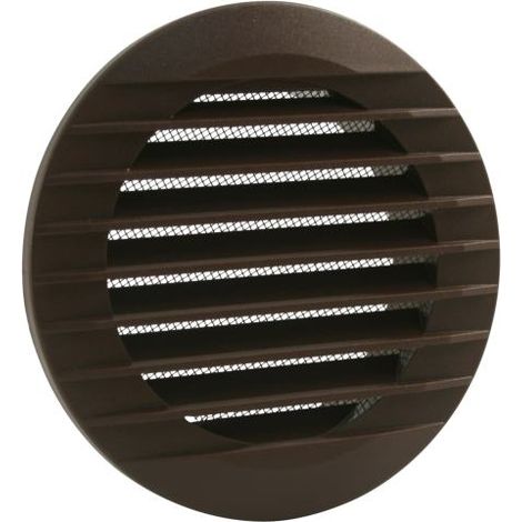 Marley Lüftungsgitter 140 x 100 mm rund, mit Fliegengitter, braun Lüftungsgitter