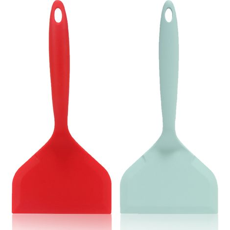 Spatule En Silicone - Tête Large Flexible - Résistante À La Chaleur Jusqu'à 250 °C - Pour Poêles Antiadhésives - 1 Pièce (1/5)