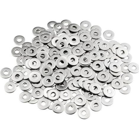 Rondelles plates M4 x 12mm, 100 pièces, Rondelle inox 304 DIN9021 / ISO7093 Gris (1/3)