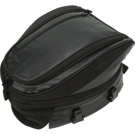 Motorrad-Hecktasche, wasserdicht, PU, 10 Liter Fassungsvermögen, Rucksack, Gepäcktasche für den Rücksitz, universell passend für Motorradfahrer (1/5)