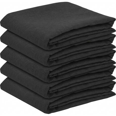 Tela para Mesa 5 uds. Rectangular Gris oscuro 110 x 160 cm vidaXL