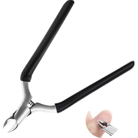 Pince à cuticules professionnelle, éliminateur de cuticules tranchant, pince à cuticules en acier inoxydable avec poignée antidérapante, pour une élimination précise des cuticules en excès. (1/5)