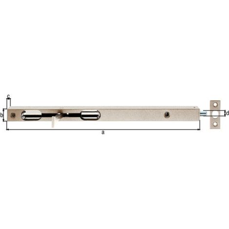 GAH Alberts Rohrkantriegel mit Hebel, 17x250mm Hub15mm Stahl, silberfarbig (1/3)