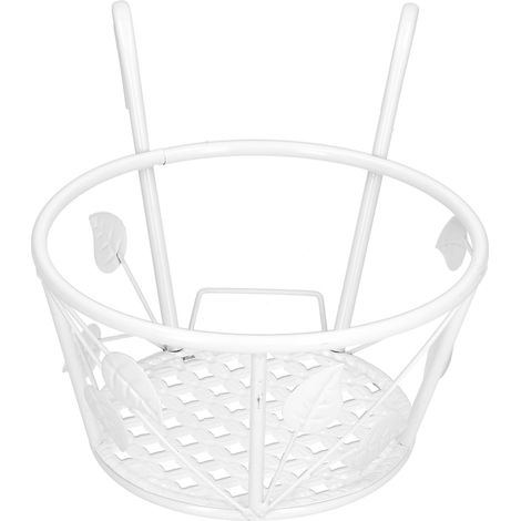 Support mural pour pots de fleurs extérieur - Porte-plantes suspendu pour balcon, terrasse et jardin - Blanc (1/5)