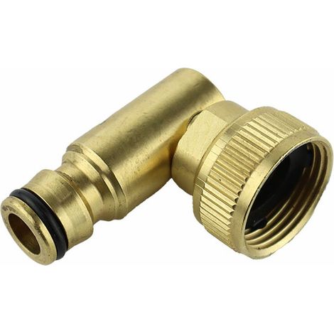 Adattatore per rubinetto filettatura femmina 3/4" gomito in ottone Aqua Control (1/3)