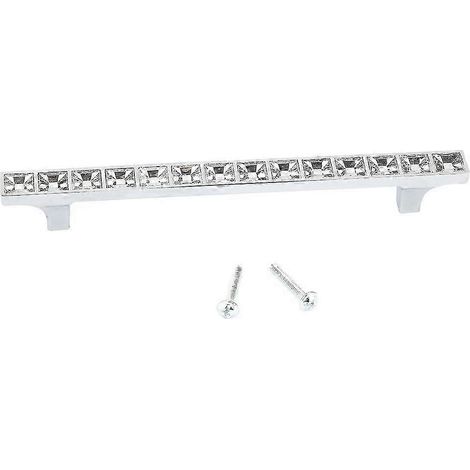 Poignées de porte en alliage de zinc, motif cristal diamant, pour armoire/penderie (128 mm / 5 pouces), qualité exceptionnelle. WHBYV (1/4)