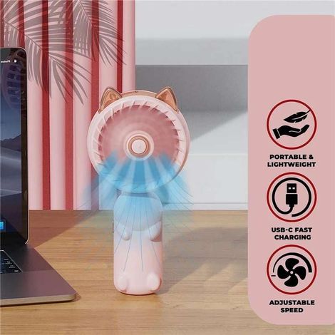 Mini-Ventilator, kleiner, faltbarer USB-Ventilator – drei Geschwindigkeitsstufen, ideal für Büro und Outdoor-Aktivitäten – 1 Stück (1/3)
