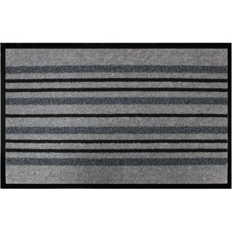 Tapis d'Entrée Anti-Poussière "Piano" 50x80cm Gris (1/4)