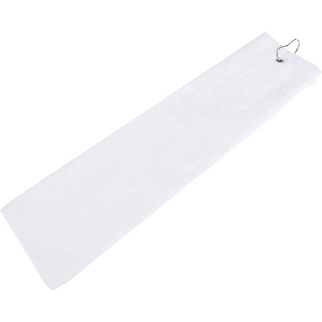 Serviette De Golf En Coton Pur - Douce Et Absorbante Pour Sport Extérieur - Blanche - Lot De 1 (1/5)