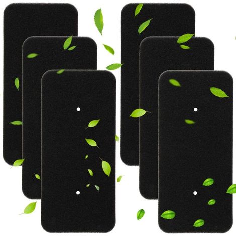 Lot de 6 filtres pour sèche-linge, filtre éponge pour sèche-linge, filtre éponge, filtre pour sèche-linge Hoover Candy 40006731, filtre échangeur 275 x 125 x 10 mm (1/5)