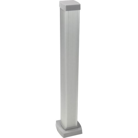 Colonnette 1 Compartiment 2 Faces à Clippage Direct PLANET WATTOHM Logix Hauteur 68cm couvercle en Aluminium - PW32316