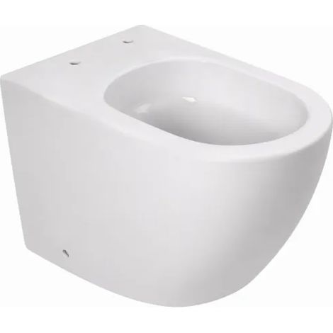 Vaso wc sospeso serie Nubes, con sistema rimfree tornado flush, ceramica bianca opaca BARBOTTINA