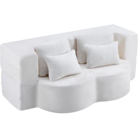 Modernes weißes Boden-Schlafsofa aus hochdichtem Schaumstoff MODENUIT (1/5)