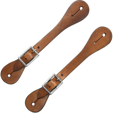 Rosso - Cinturini in cuoio per speroni western