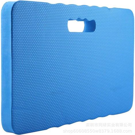 Grand tapis de genou en mousse confortable avec 2 surfaces différentes 43,2 x 27,9 x 3,8 cm, bleu (1/5)