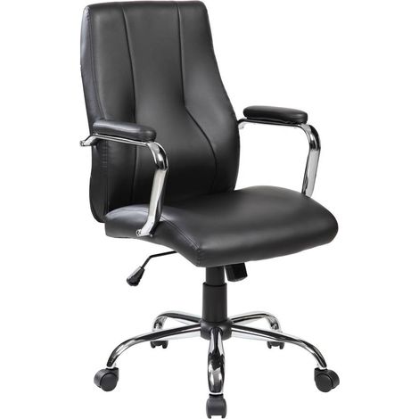 Silla con Ruedas - Sillón de Oficina Negro