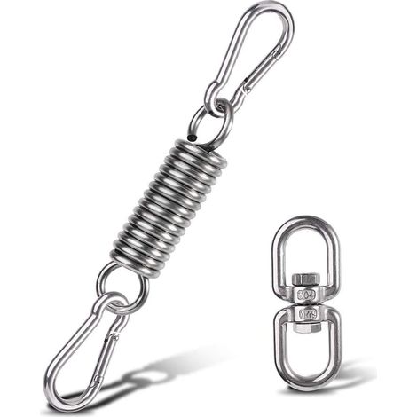 Hammock Chair Spring with Swivel Ring, Hammock Chair Accessory, Suitable for Hanging Porch Swing Hooks - 11279