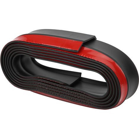 Bandeau de protection pare-chocs avant en caoutchouc, lèvre inférieure, protection latérale anti-collision, bande adhésive noire 2,5m/8,2ft (1/5)