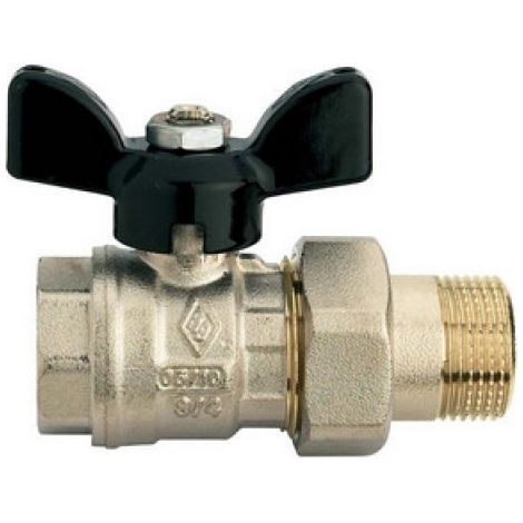 VALVOLA A SFERA A PASSAGGIO TOTALE FIL. F RACCORDO PER COLLETTORI 3/4&quot x 3/4&quot