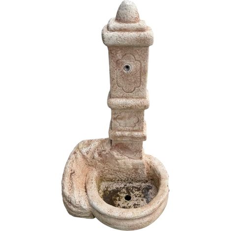 Fontana calcestruzzo cemento senza rubinetto 63x50xh.109cm modello castello (1/5)