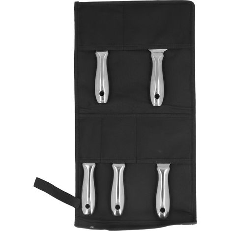 Ensemble de 5 grattoirs à mastic en acier inoxydable pour plâtre, joints et enduit. Outils de nettoyage disponibles en 5, 7,5 cm, 10 cm, 12,5 cm et 15 cm. (1/5)