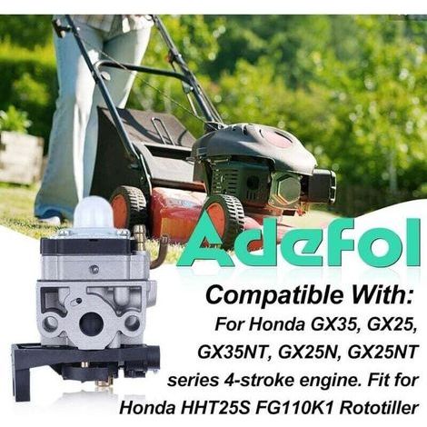ALLIANDIS Kit carburateur pour moteur Honda GX25, GX35, FG110, HHT35, HHT25, carburateur, joint, filtre, tuyau de carburant, filtre à air, bougie d'allumage, ampoule, pièces de rechange 9 en 1 (1/2)