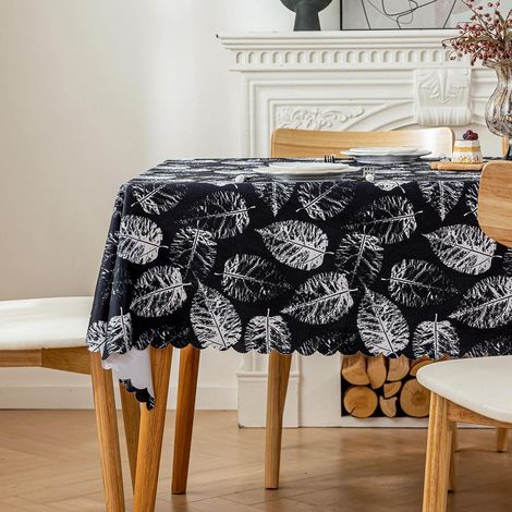 Abwaschbare Tischdecke 120x160cm Rechteckig Wasserabweisend mit Lotuseffekt