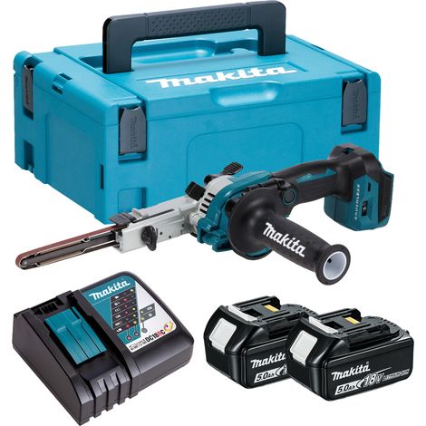 Makita DBS180RTJ 18V 533mm Belt Sander - 2x 5Ah Batteries, Charger &amp Makpac 2 Case (1/5)