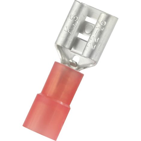 Cosse faston RS PRO, 0,5 1,5 mm2, 22 16 AWG, Isolé, Rouge