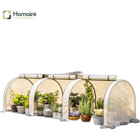 Weißes modulares Gewächshaus 295 x 100 x 80 cm HOMAIRE (1/5)