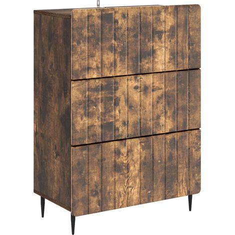 Mobile con Cassetti Rovere Fumo 66 x 34,5 x 92 cm vidaXL