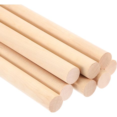 8 Pcs 5/7x3,94 Pouce Cheville en Bois Bâtons de Bois 18mm x 100mm (1/5)