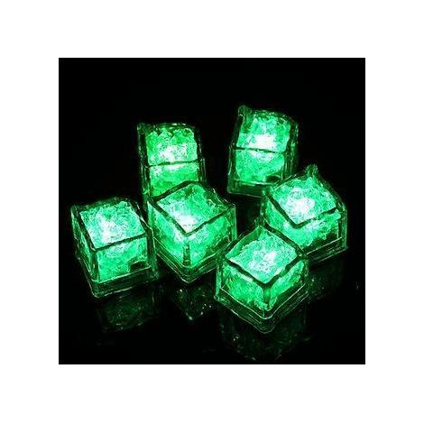 SZTXJ 10 glaçons lumineux LED pour boissons (vin, whisky), s'activent au contact de l'eau grâce à un capteur de liquide (lumière verte). (1/5)