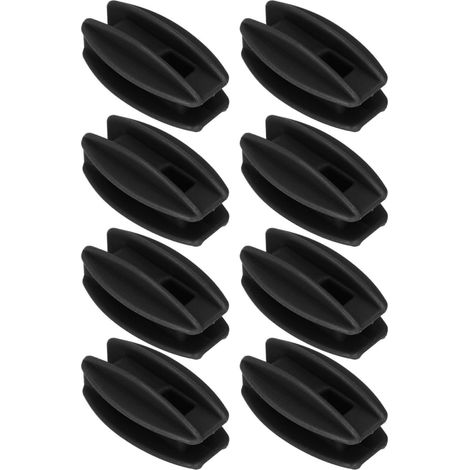 100PCS Isolateur Clôture Électrique Résistant aux Intempéries ABS pour Fil d'Acier Noir sur Tube Carré