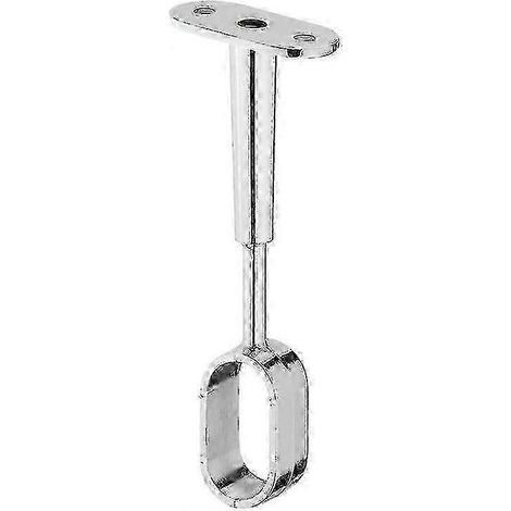 Support de tringle à vêtements en acier chromé pour tubes ovales de 30 x 16 mm, fixation au plafond. (1/5)