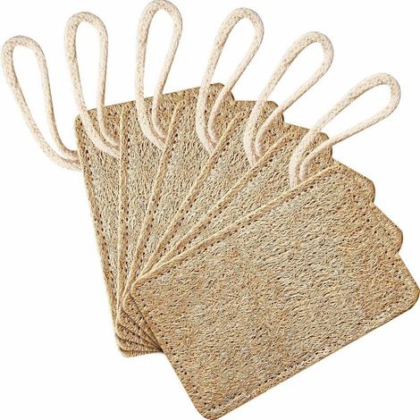 Green Mobility-Luffa éponge,Porte Savon Luffa Naturel,Support de Savon Accessoire pour Salle de Bain/Cuisine,6 morceaux (1/5)