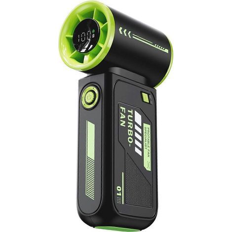 Ventilateur portable réglable, ventilateur de poche, petit ventilateur USB 3600 mAh, ventilateur de voyage, ventilateur de bureau, ventilateur d'extérieur pour les voyages, vert (1/5)