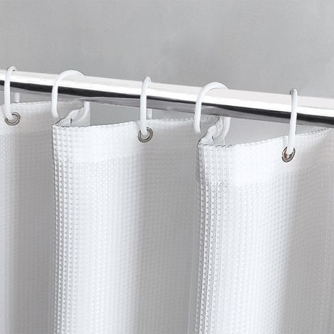 Cortina de ducha gruesa, tejida, impermeable, aislante para baño, resistente al moho y a la humedad, 180 x 180 cm (1/4)