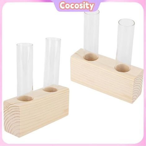 Cocosity Vase de plante de tube à essai Vase à plantes en Tube à essai Simple, décoration jardin outils Hydroponie à double tube (1/5)